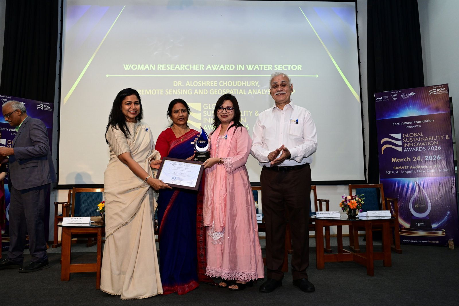 Dr. Aloshree Choudhury, Remote Sensing and Geospatial Analyst, UNDP, WOMAN RESEARCHER AWARD IN WATER SECTOR